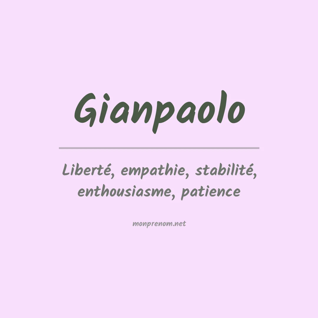 Signification du prénom Gianpaolo