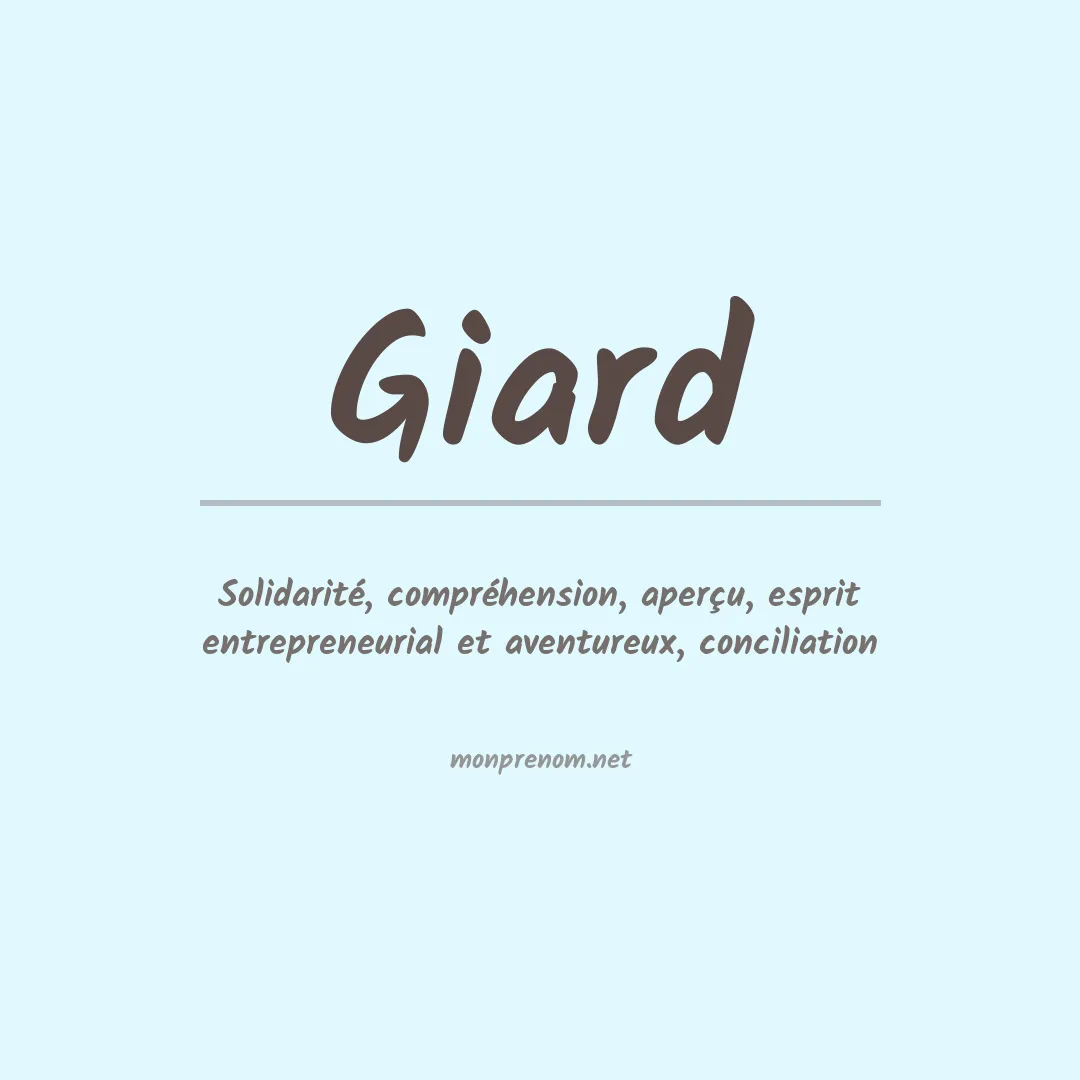 Prénom Giard