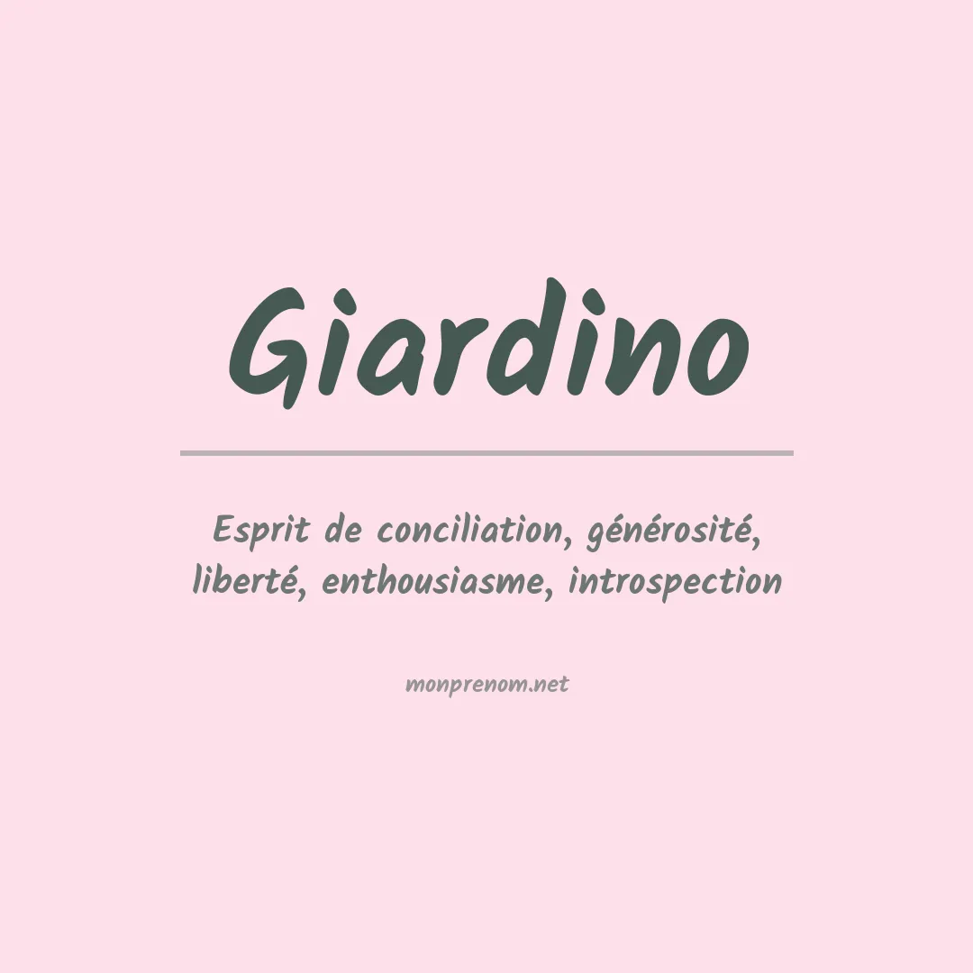 Prénom Giardino