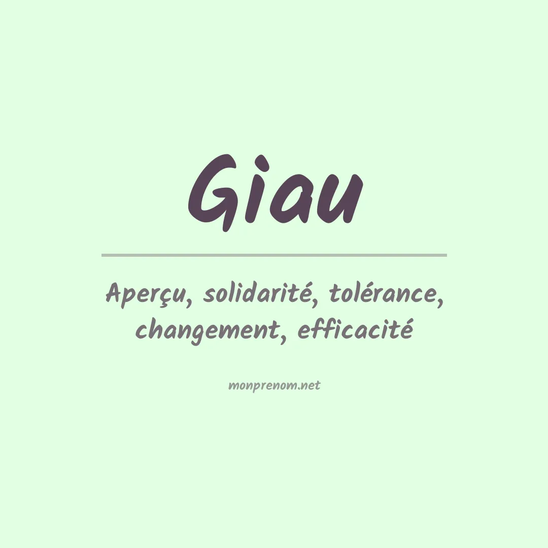 Prénom Giau