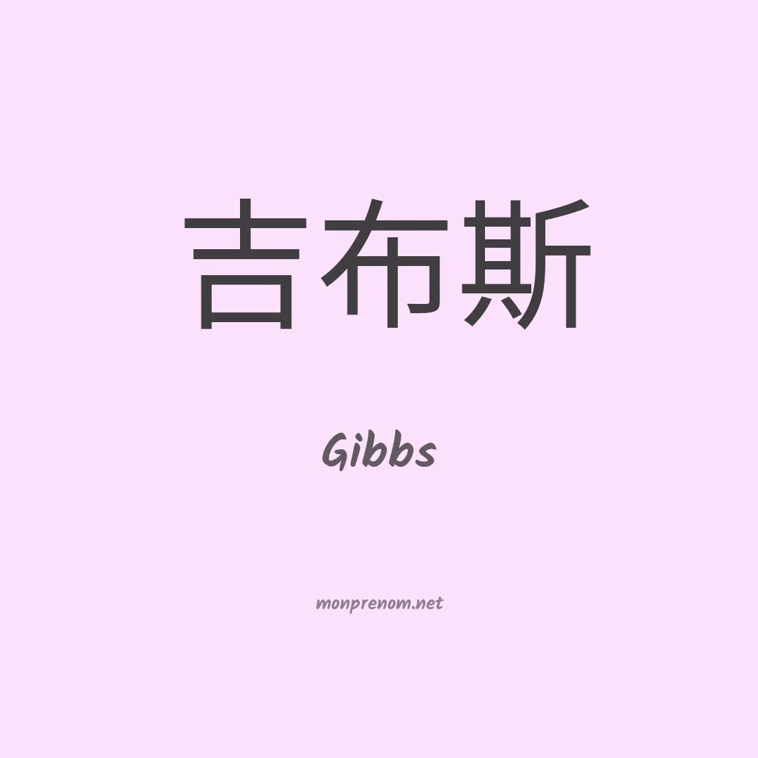 Gibbs en chinois