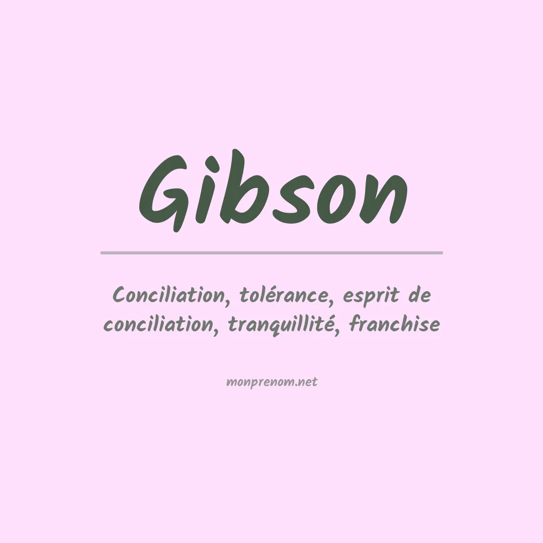 Prénom Gibson