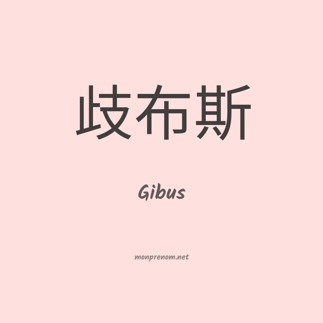 Gibus en chinois