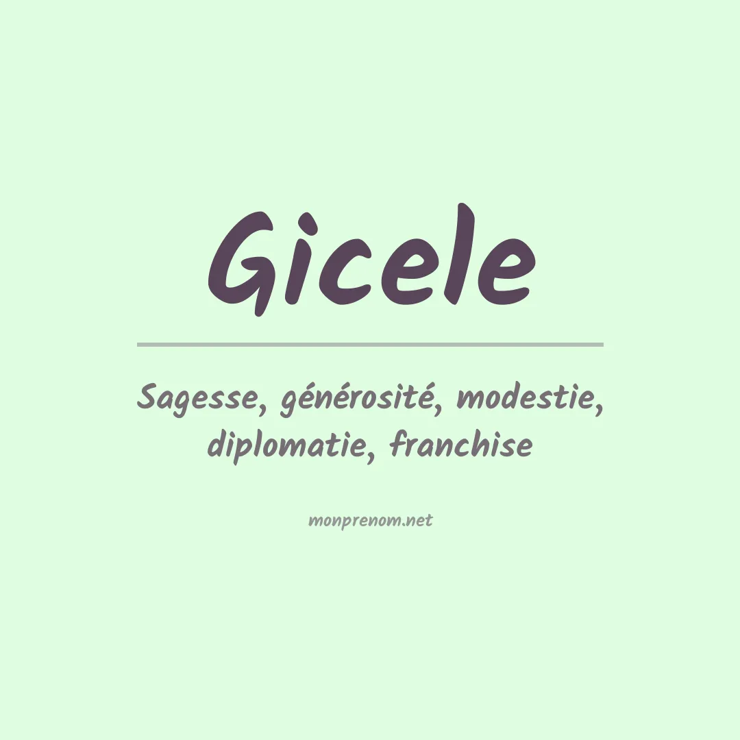 Signification du prénom Gicele