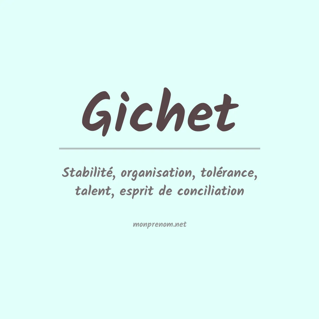 Signification du prénom Gichet