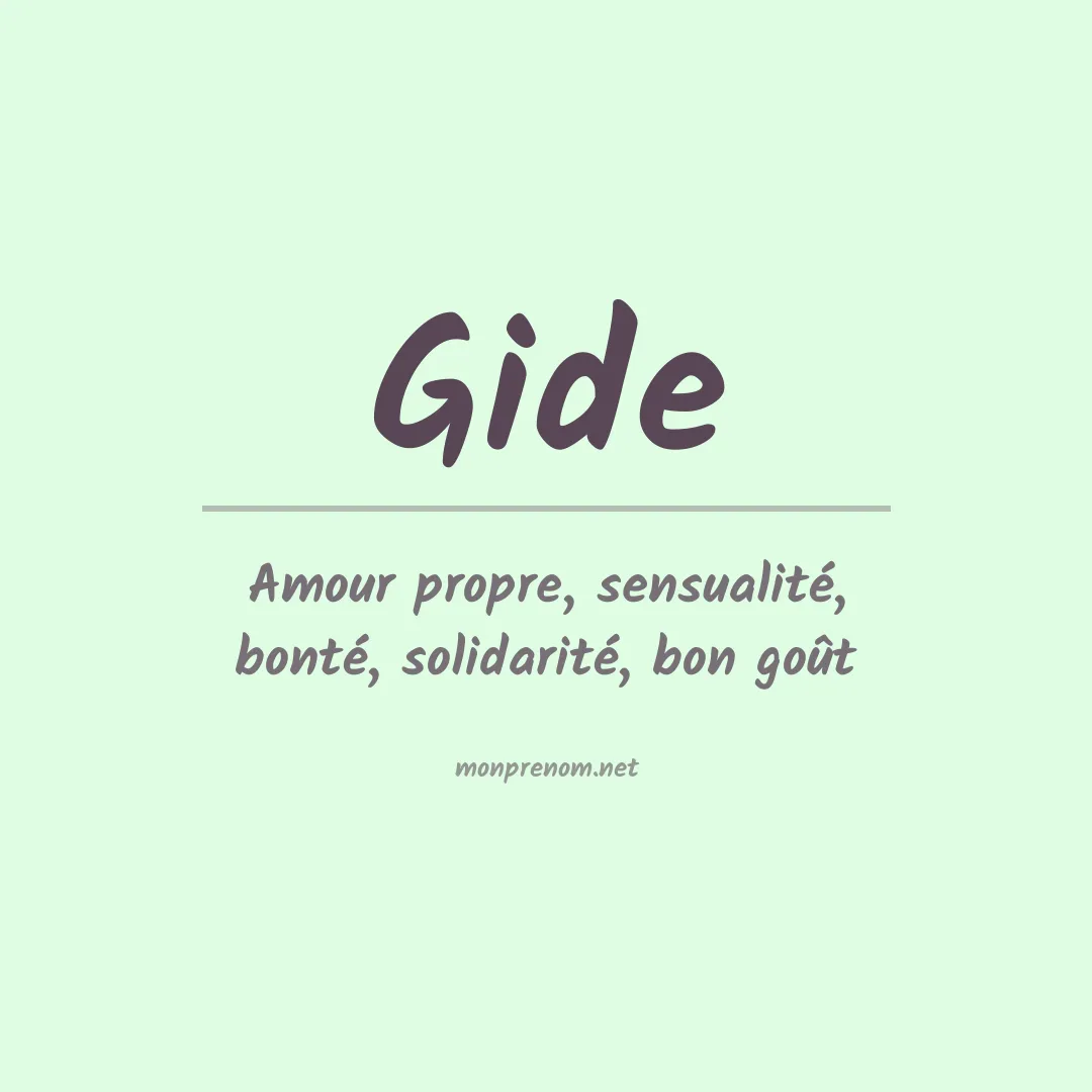 Signification du prénom Gide
