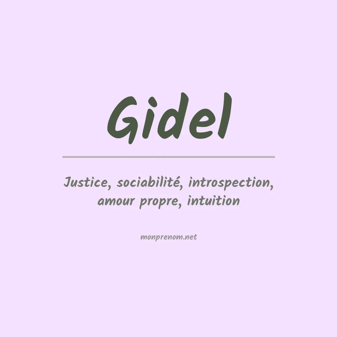 Signification du prénom Gidel