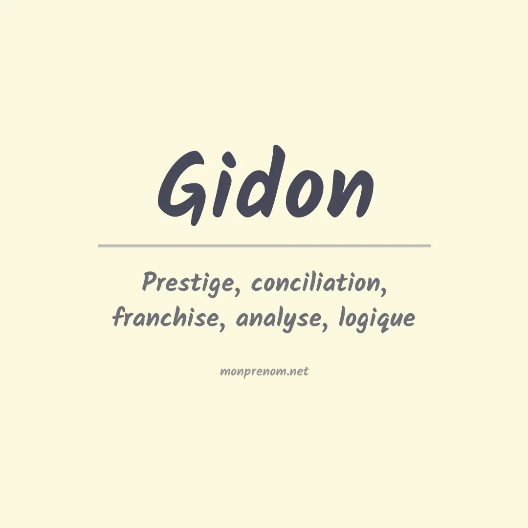 Signification du prénom Gidon