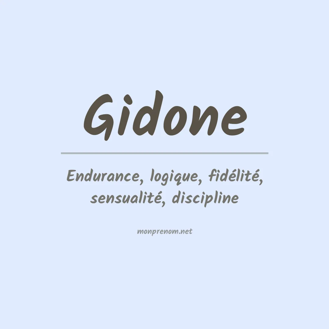 Signification du prénom Gidone