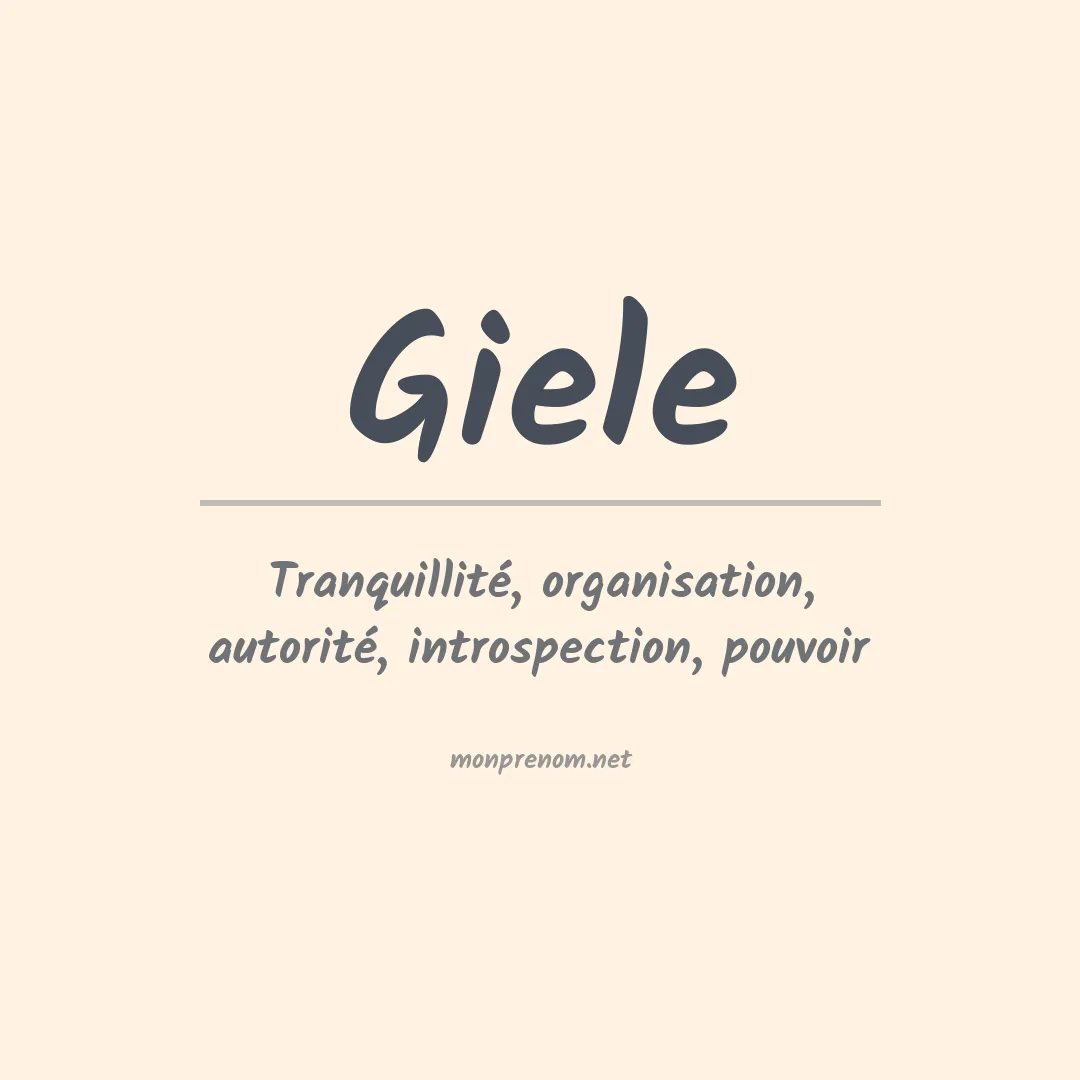 Prénom Giele
