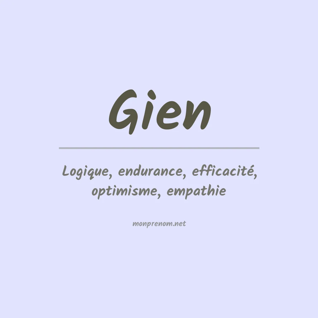 Signification du prénom Gien