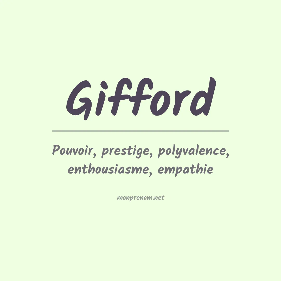 Prénom Gifford