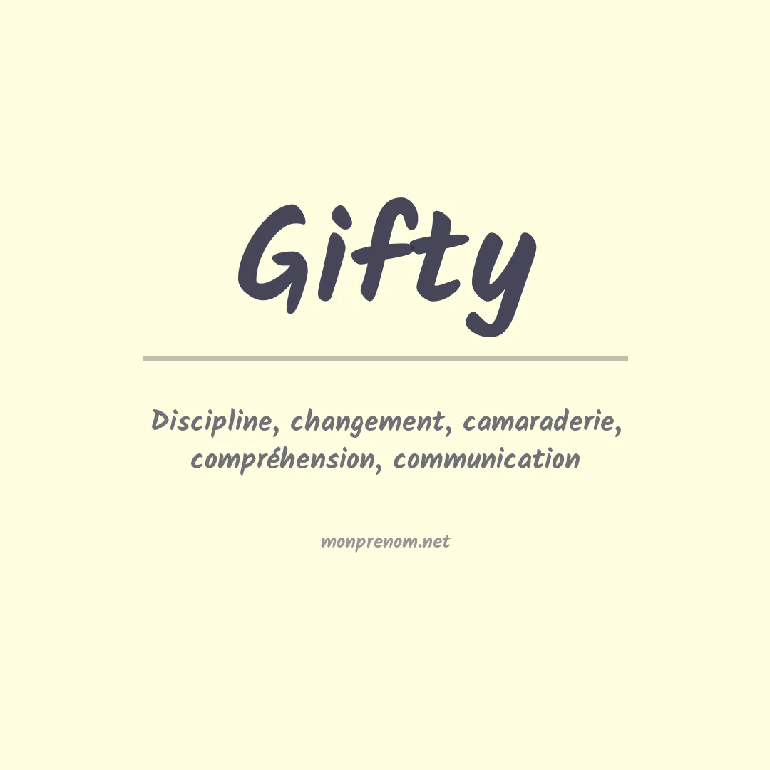 Signification du prénom Gifty