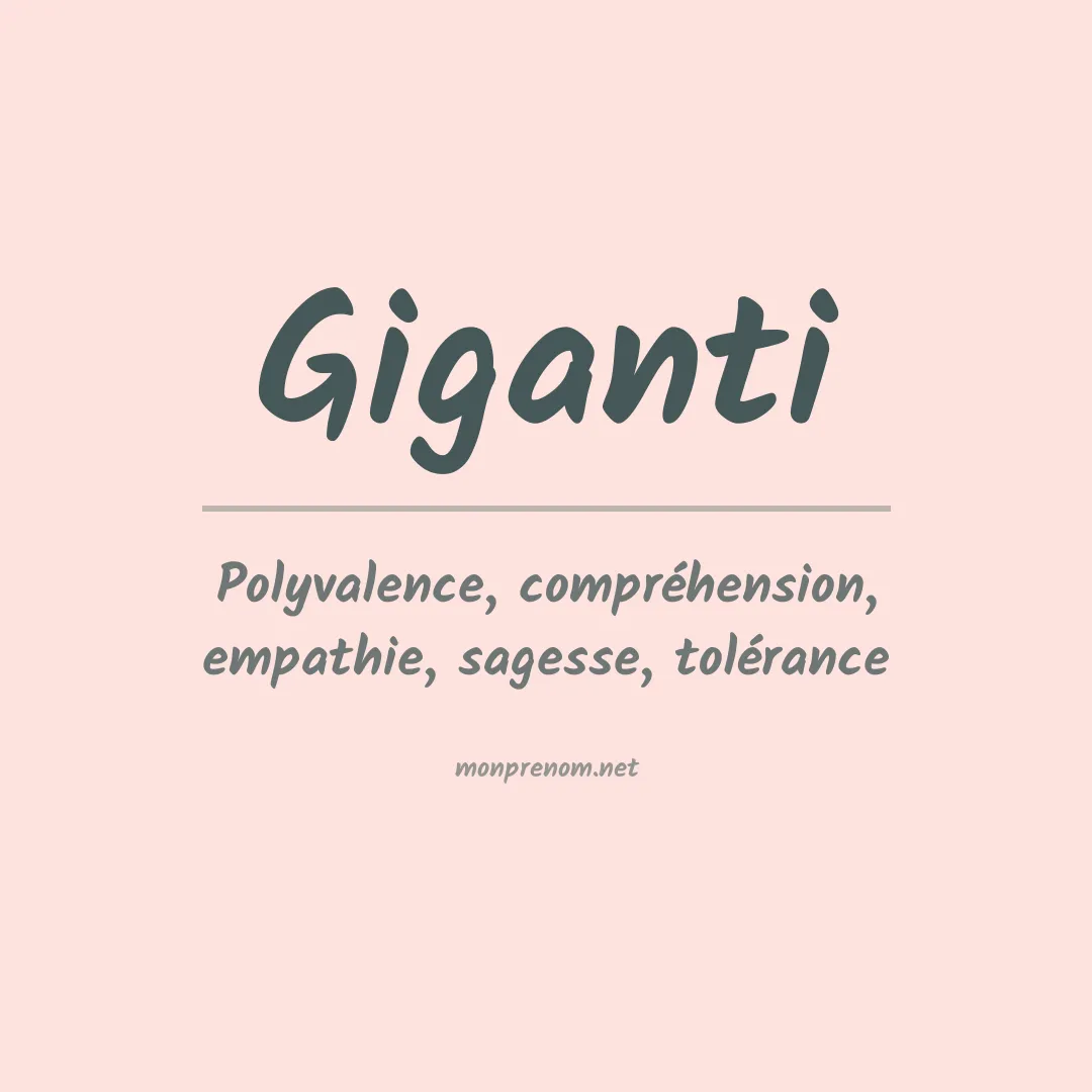 Prénom Giganti