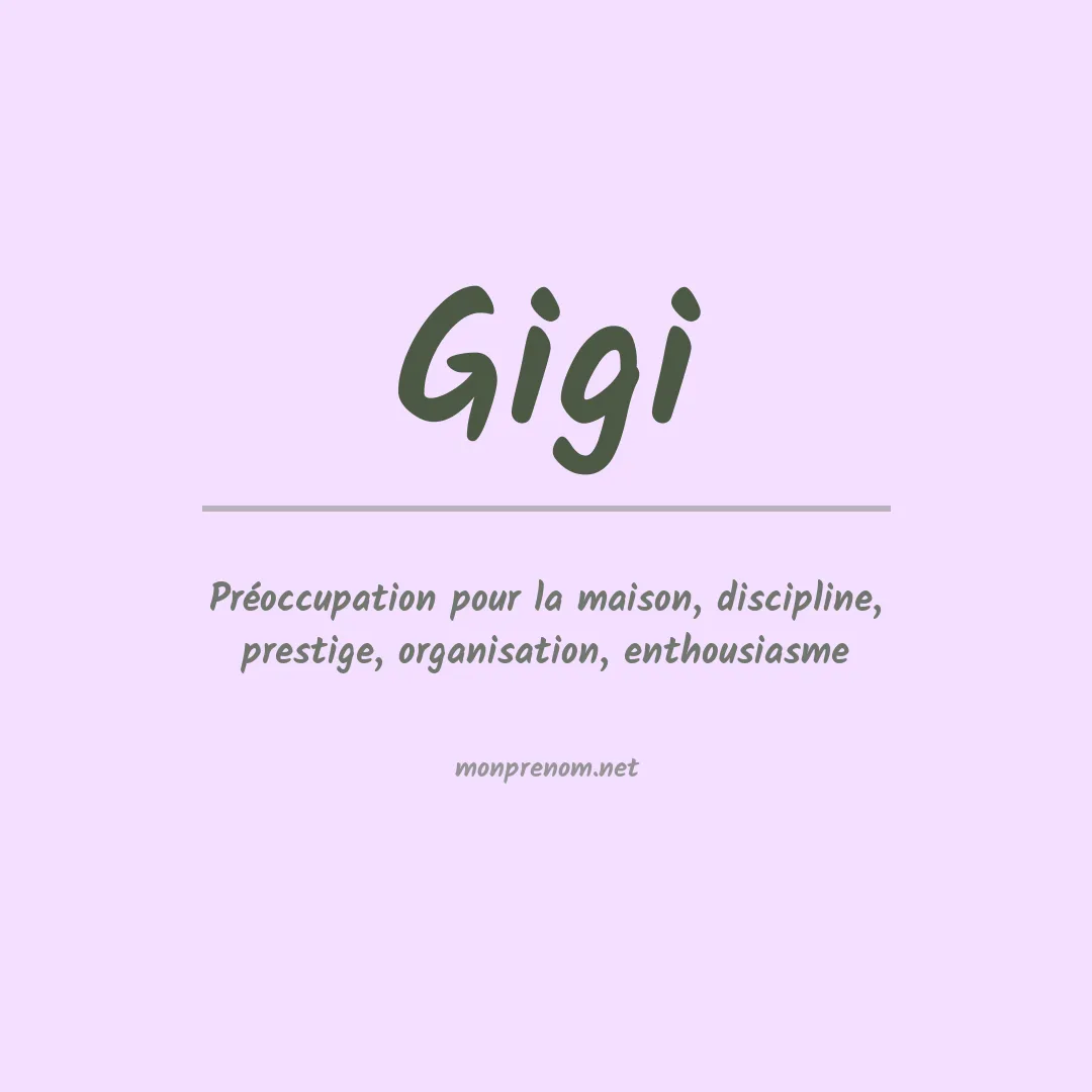 Signification du prénom Gigi