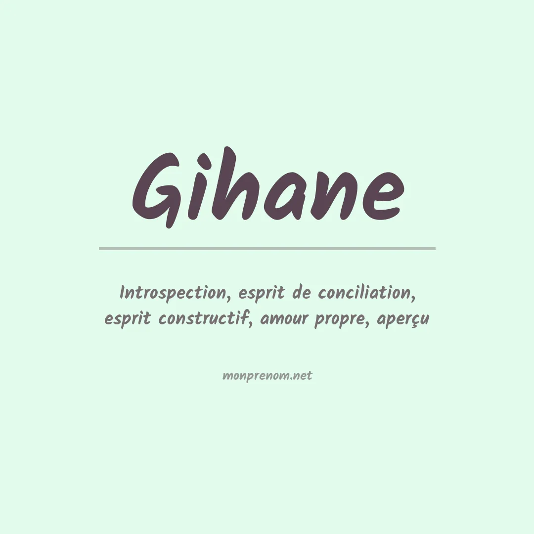 Prénom Gihane