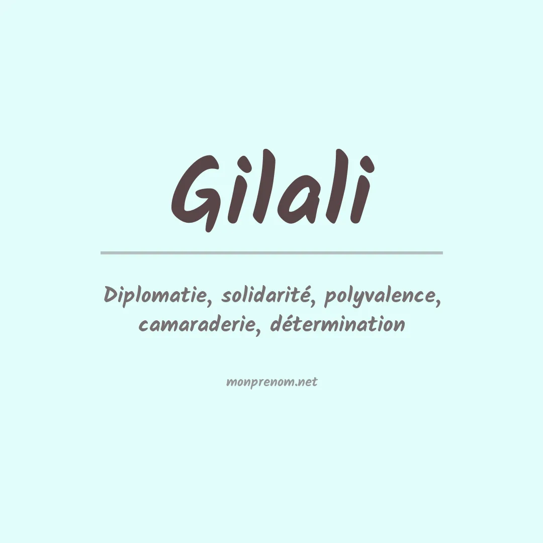 Signification du prénom Gilali