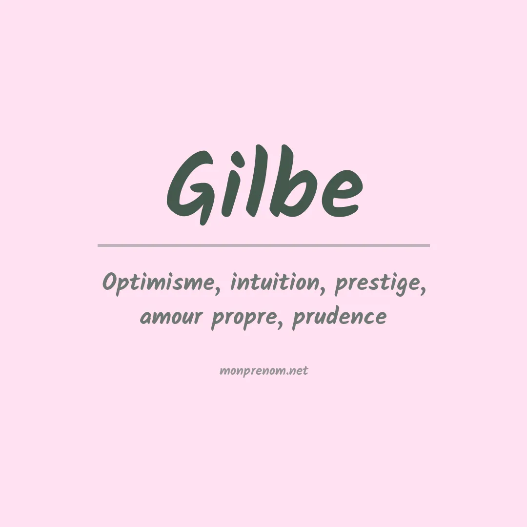 Signification du prénom Gilbe