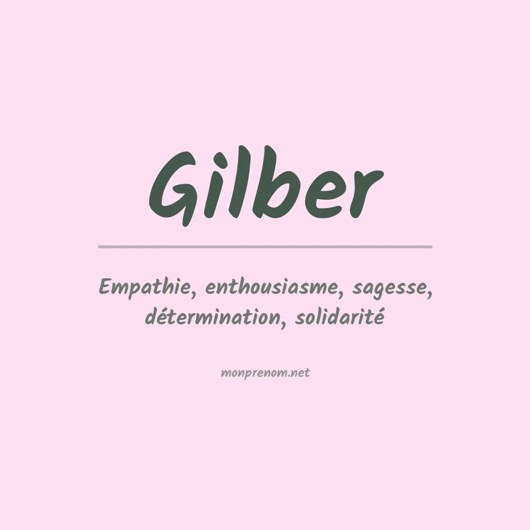 Prénom Gilber