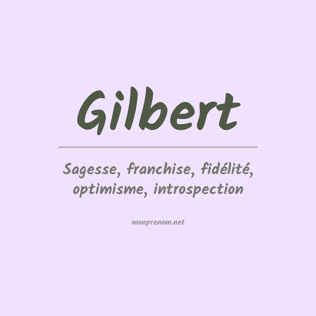 Prénom Gilbert
