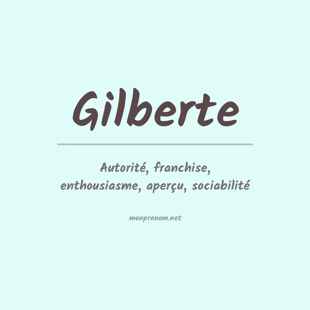 Prénom Gilberte