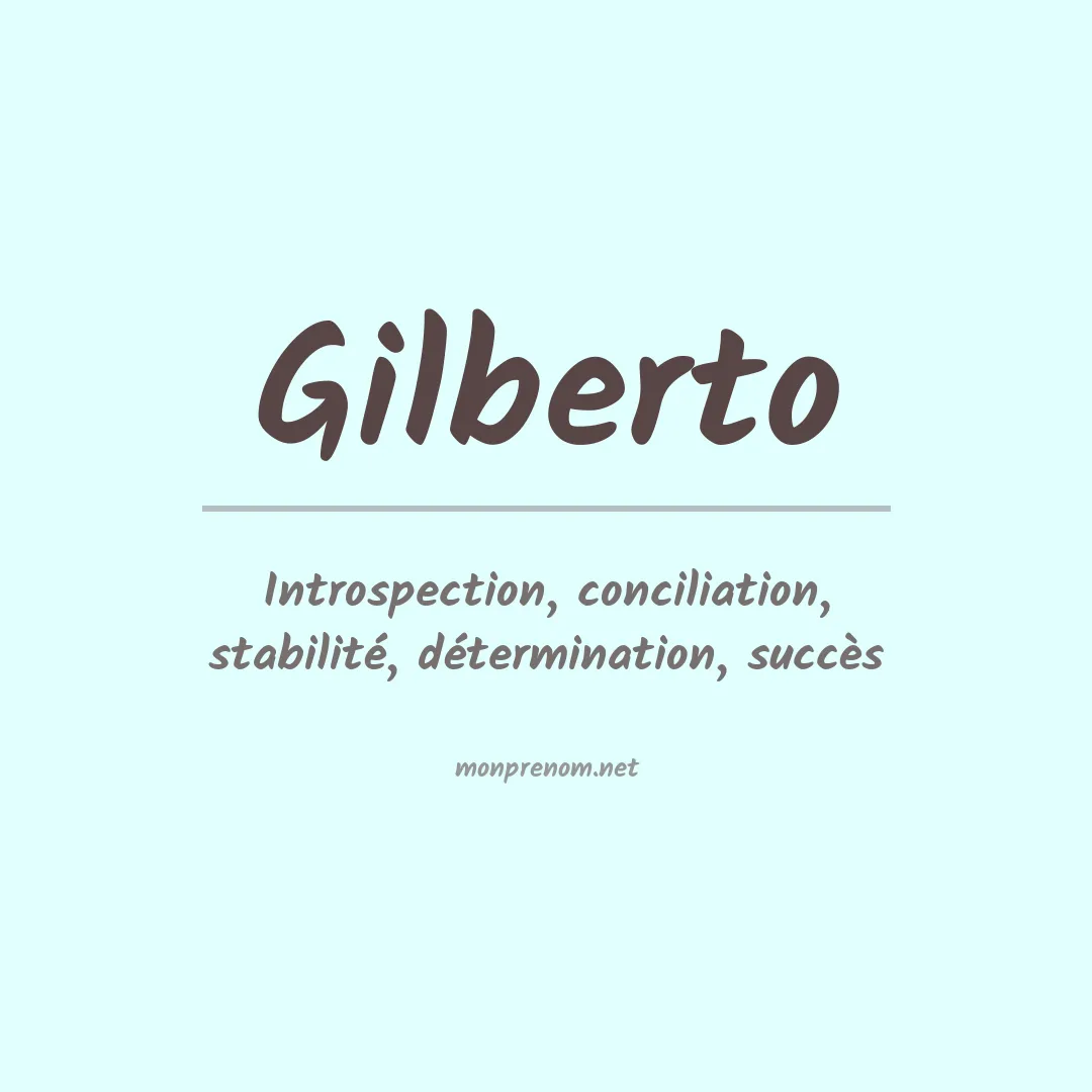 Prénom Gilberto