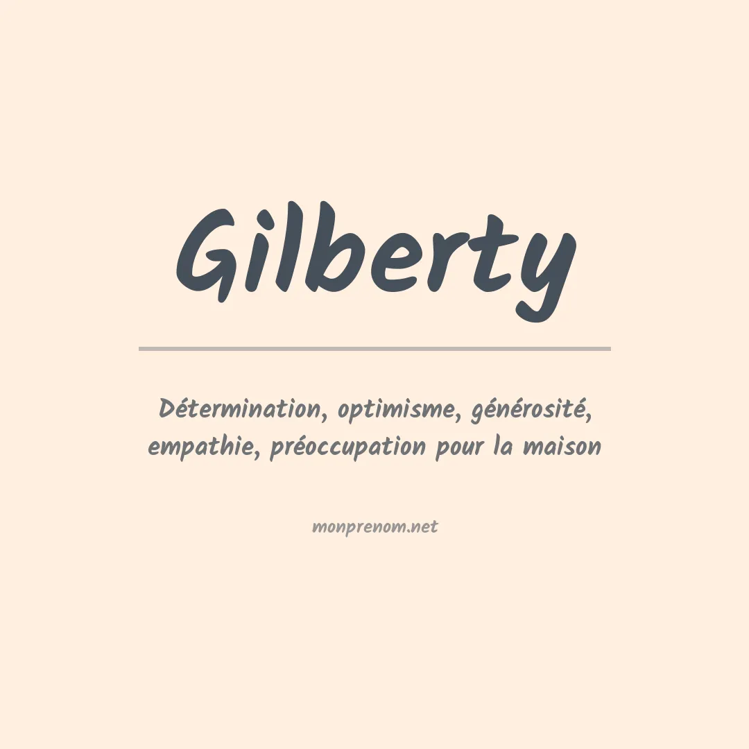 Prénom Gilberty
