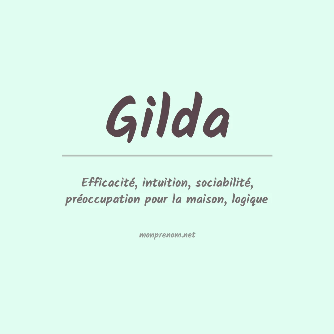Prénom Gilda