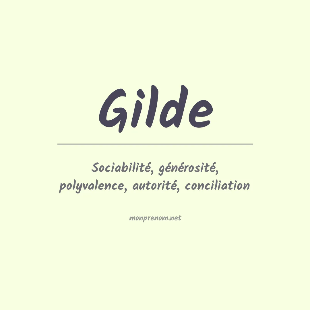 Prénom Gilde