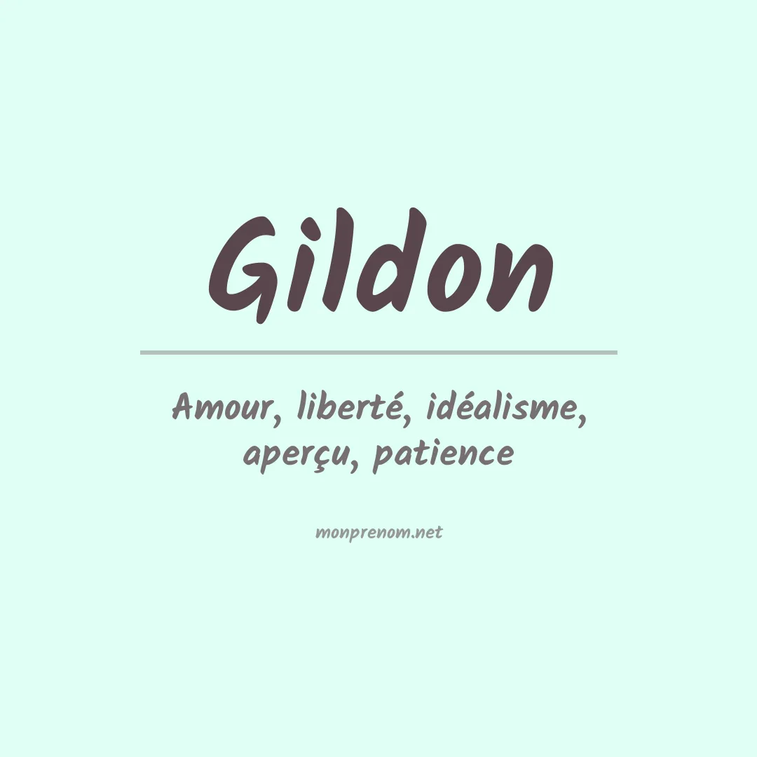 Prénom Gildon