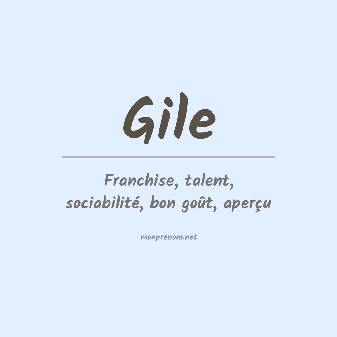 Prénom Gile