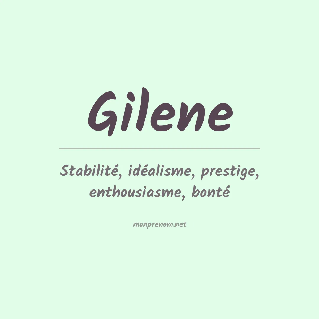 Signification du prénom Gilene