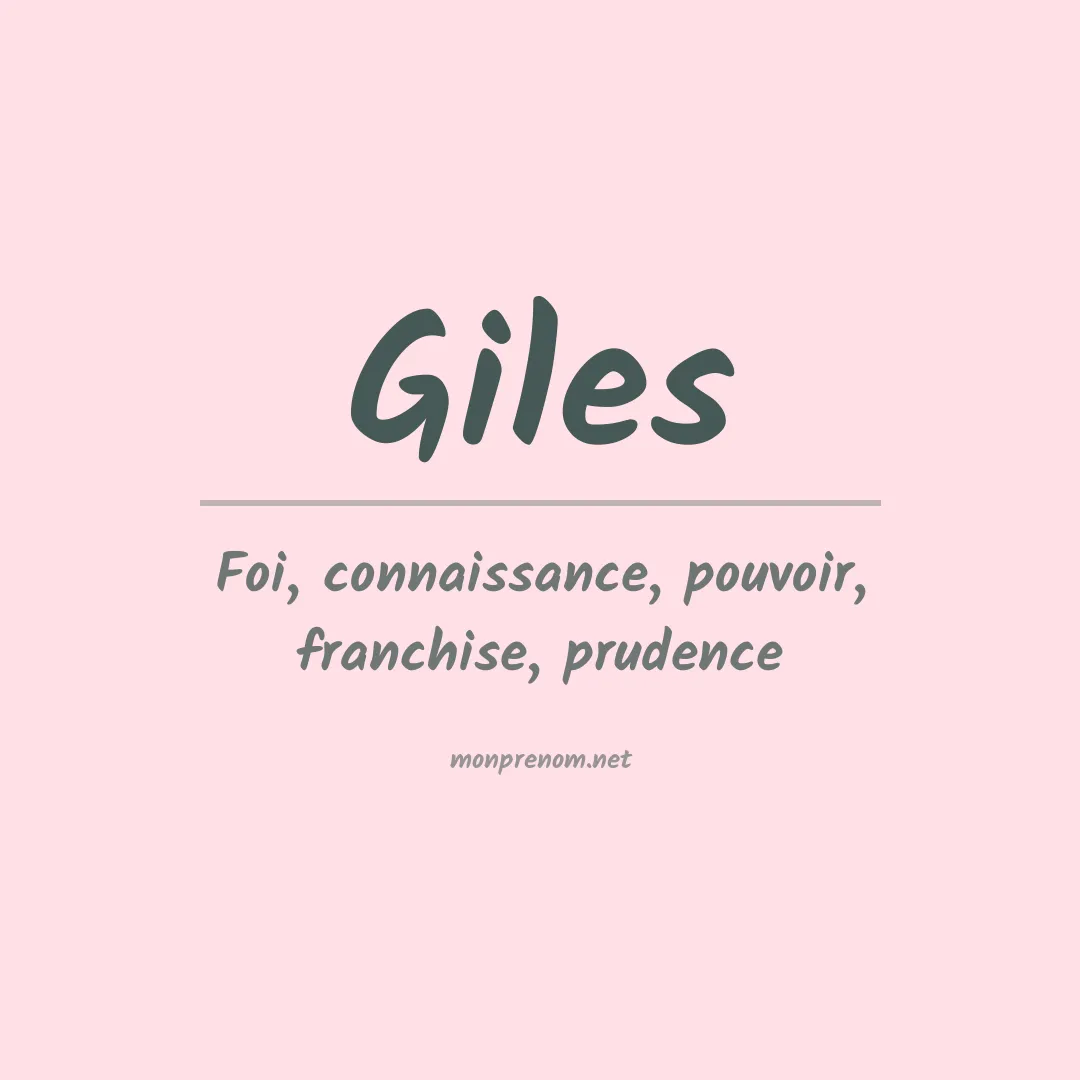 Prénom Giles
