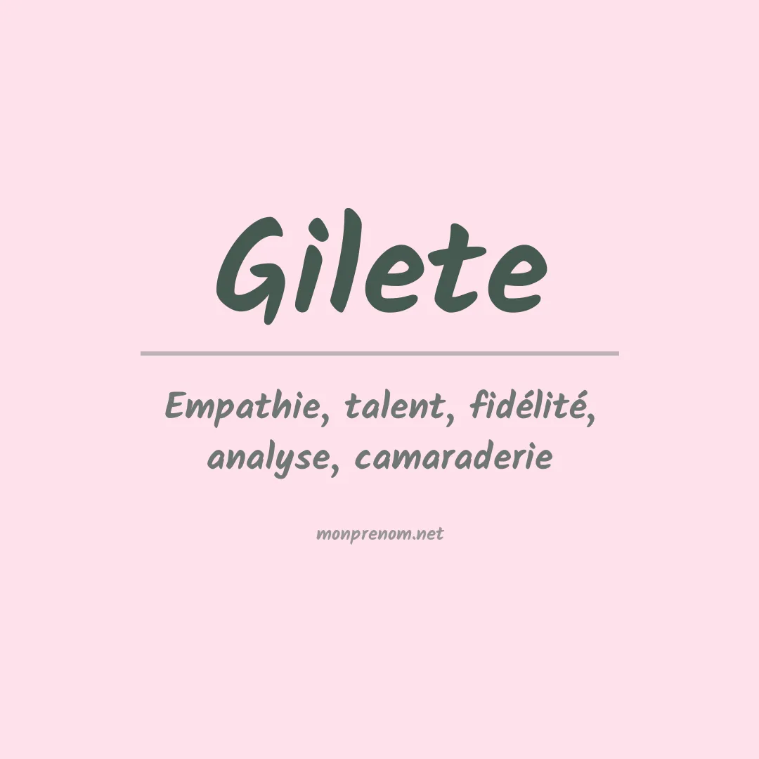 Signification du prénom Gilete