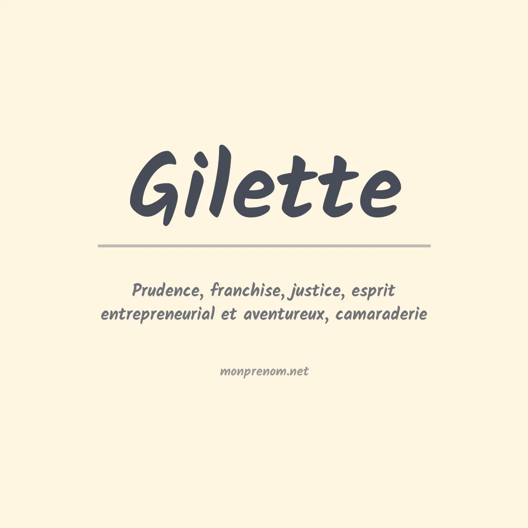 Prénom Gilette