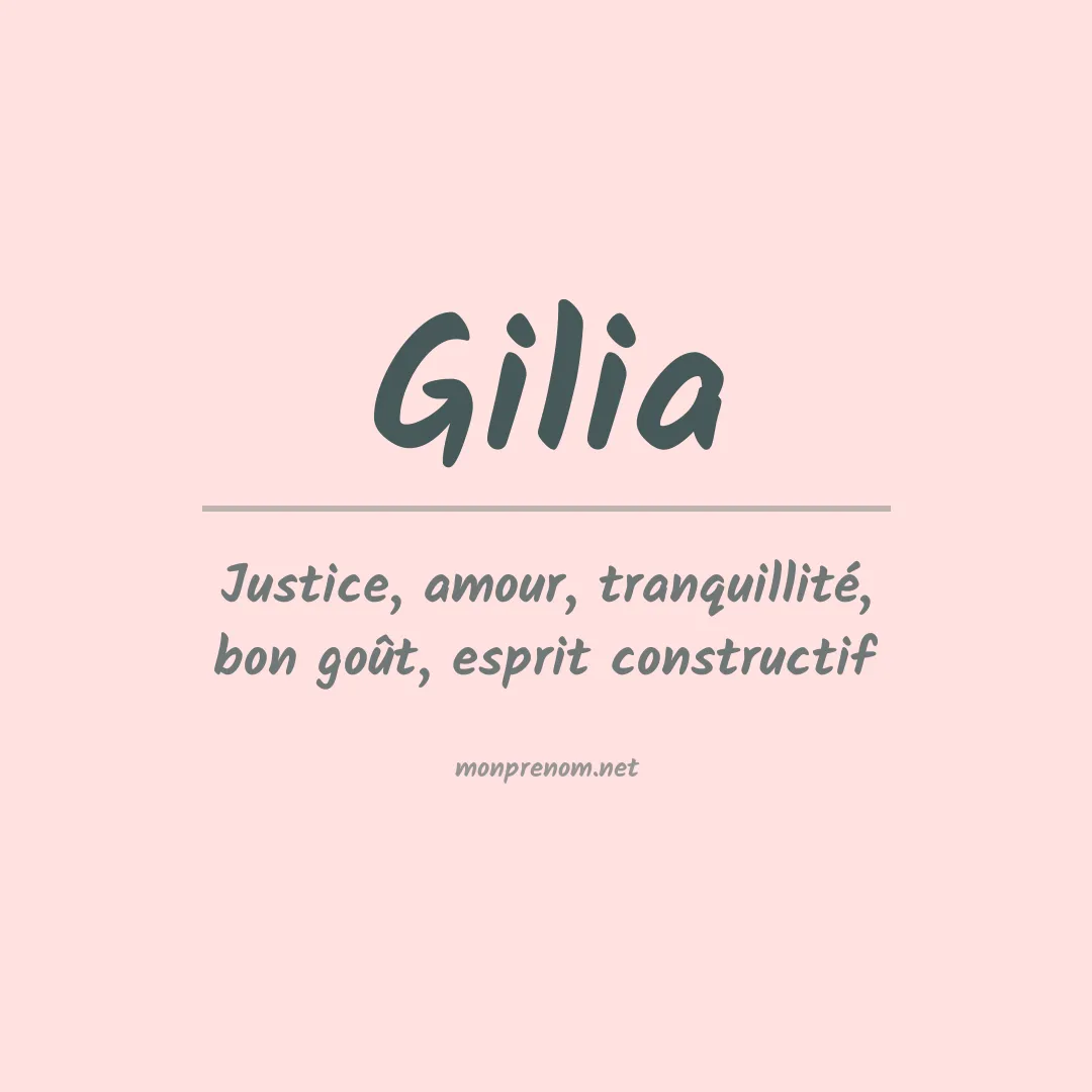 Prénom Gilia