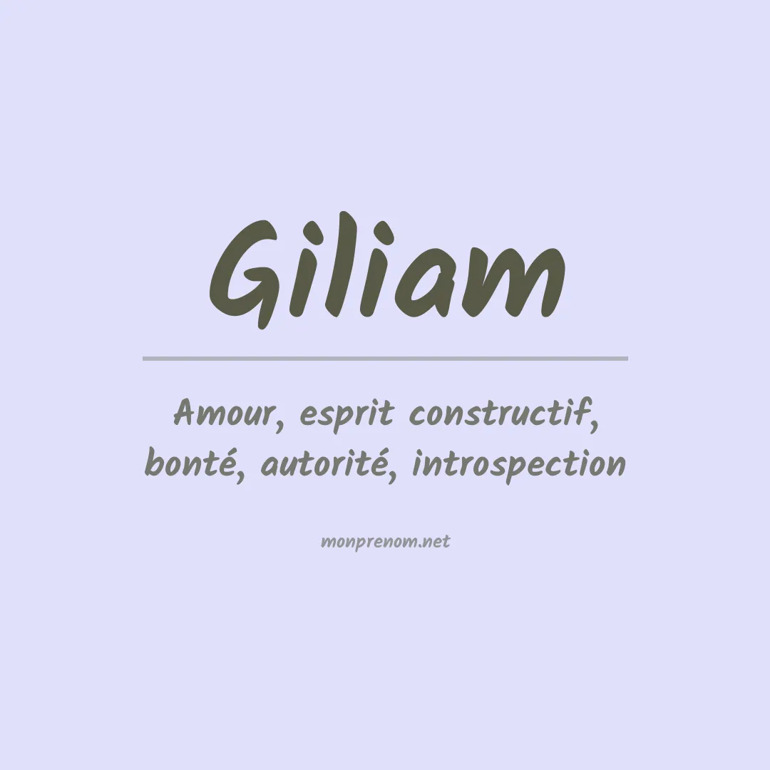 Prénom Giliam