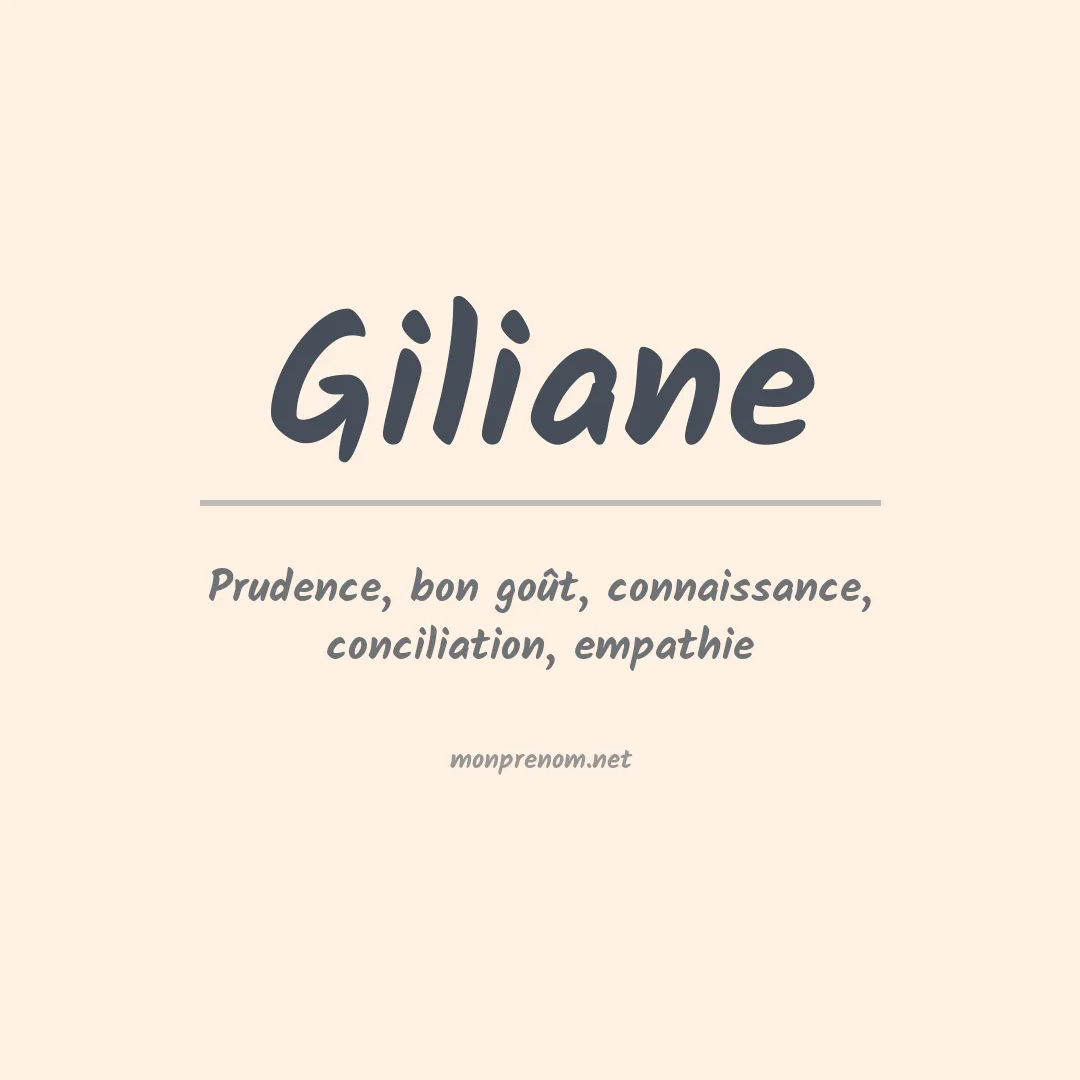 Signification du prénom Giliane