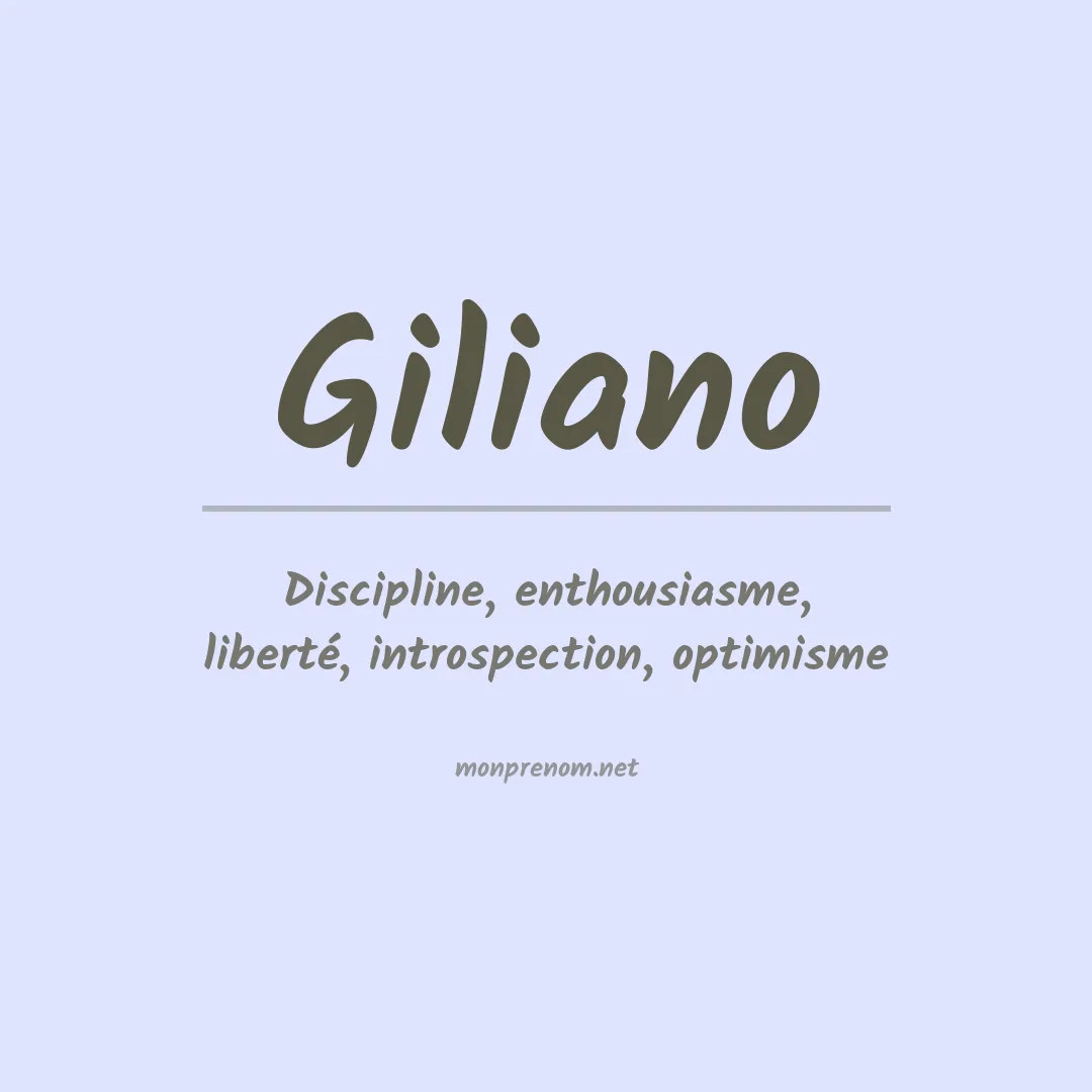 Prénom Giliano