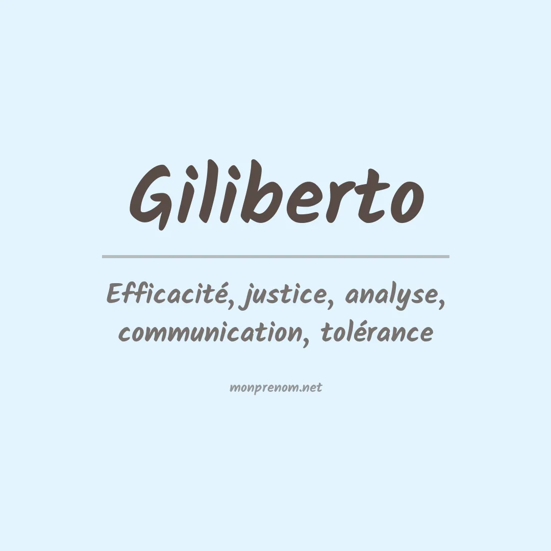 Prénom Giliberto