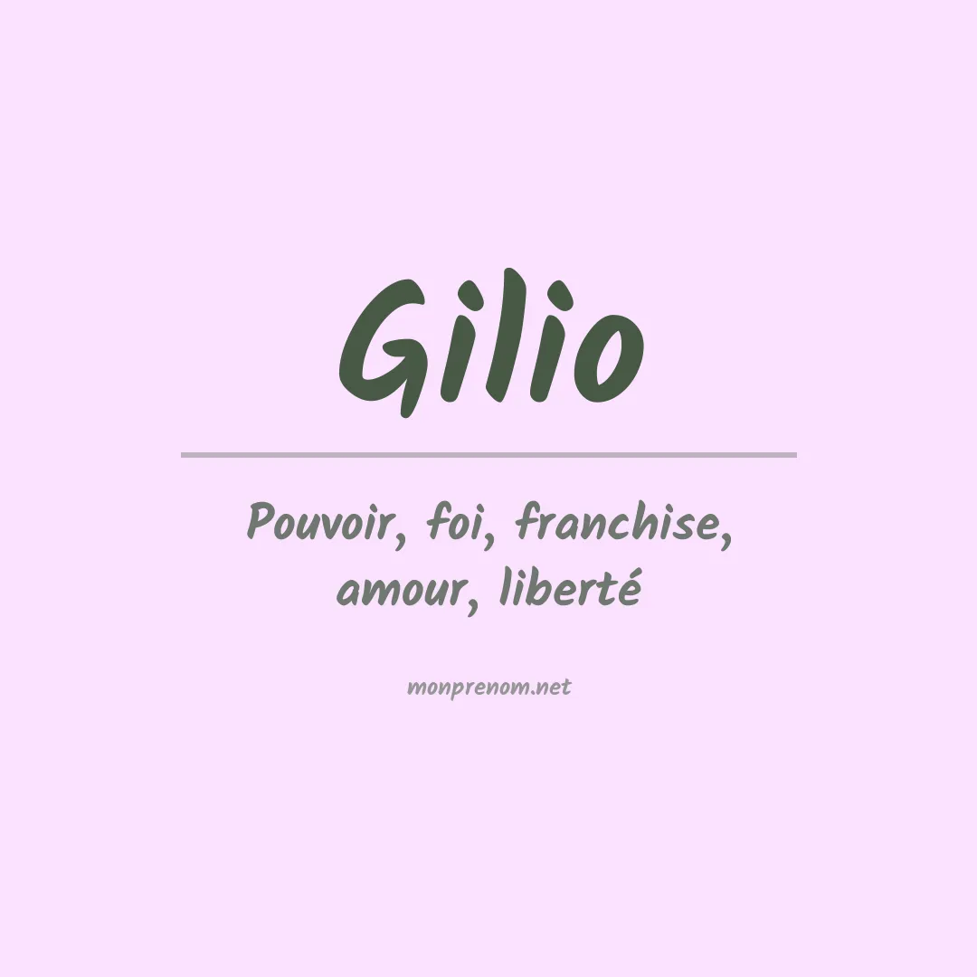 Prénom Gilio