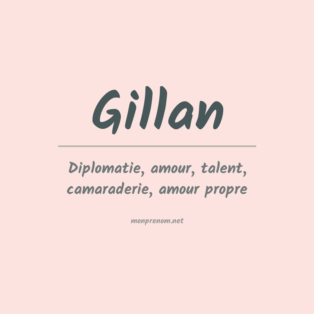 Prénom Gillan