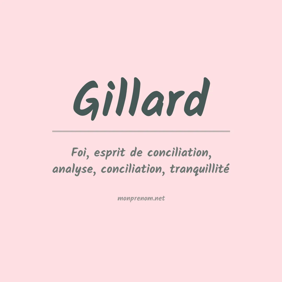Prénom Gillard