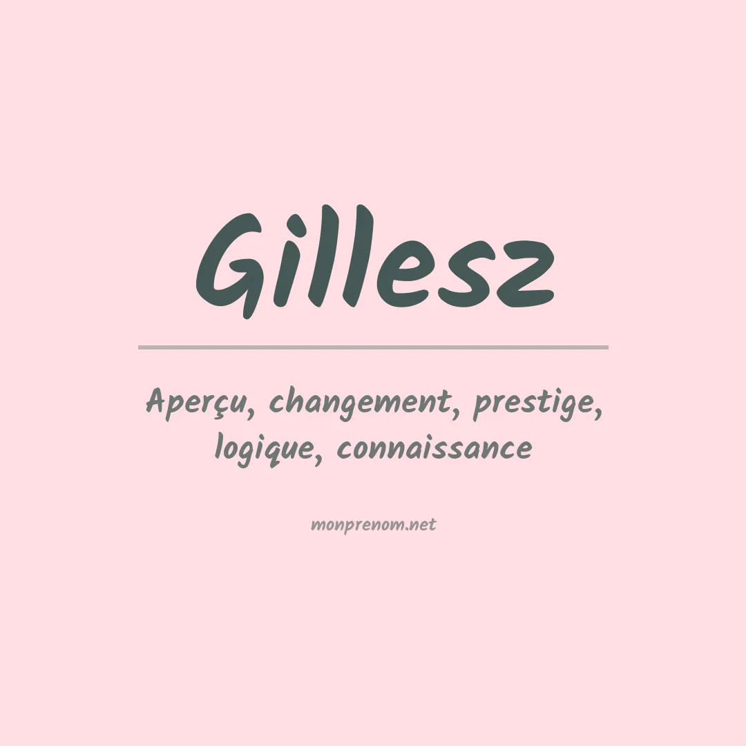 Prénom Gillesz