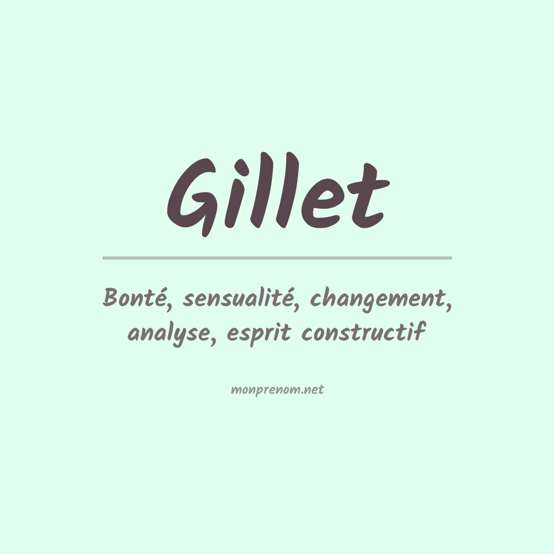 Prénom Gillet