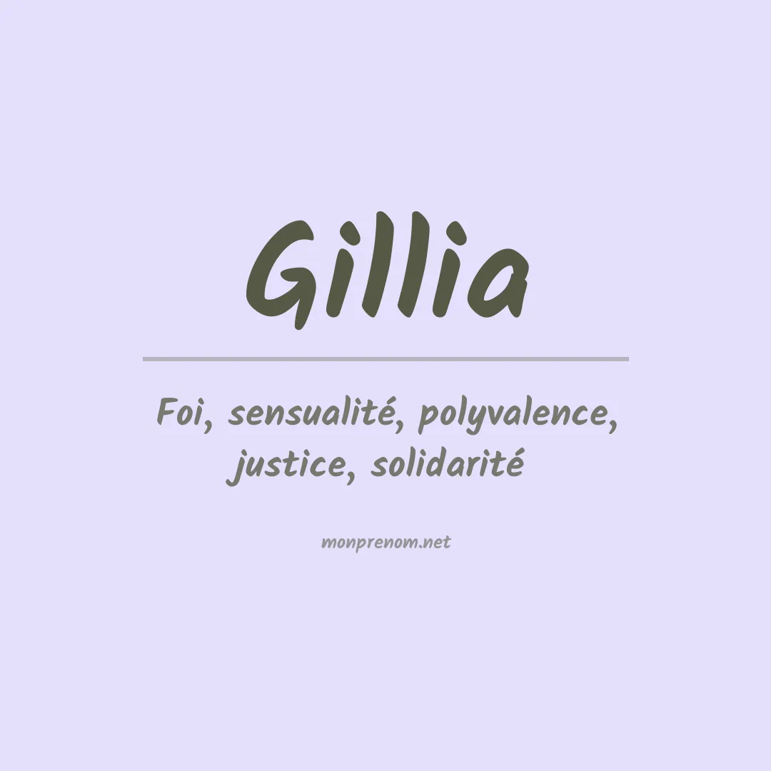 Prénom Gillia