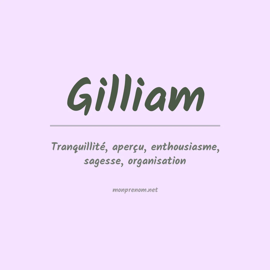 Prénom Gilliam