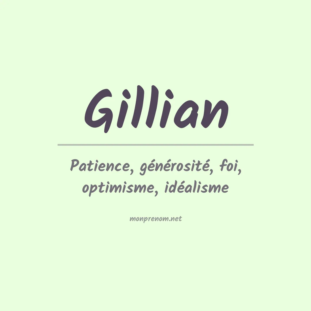 Prénom Gillian