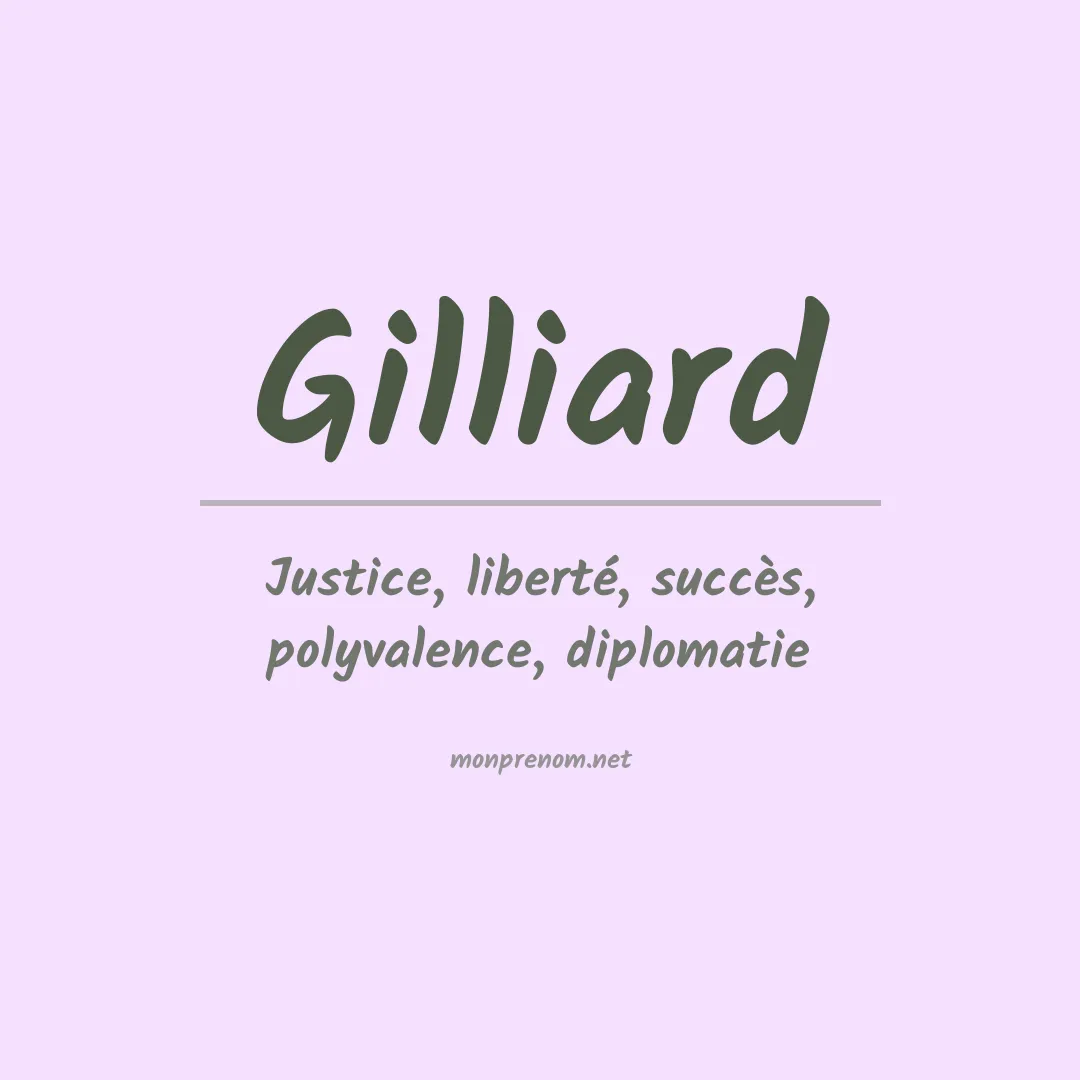 Prénom Gilliard