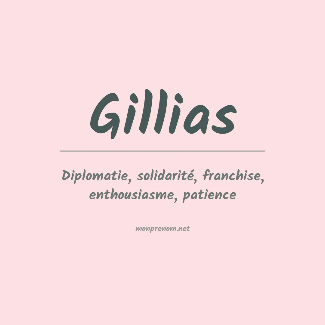 Prénom Gillias